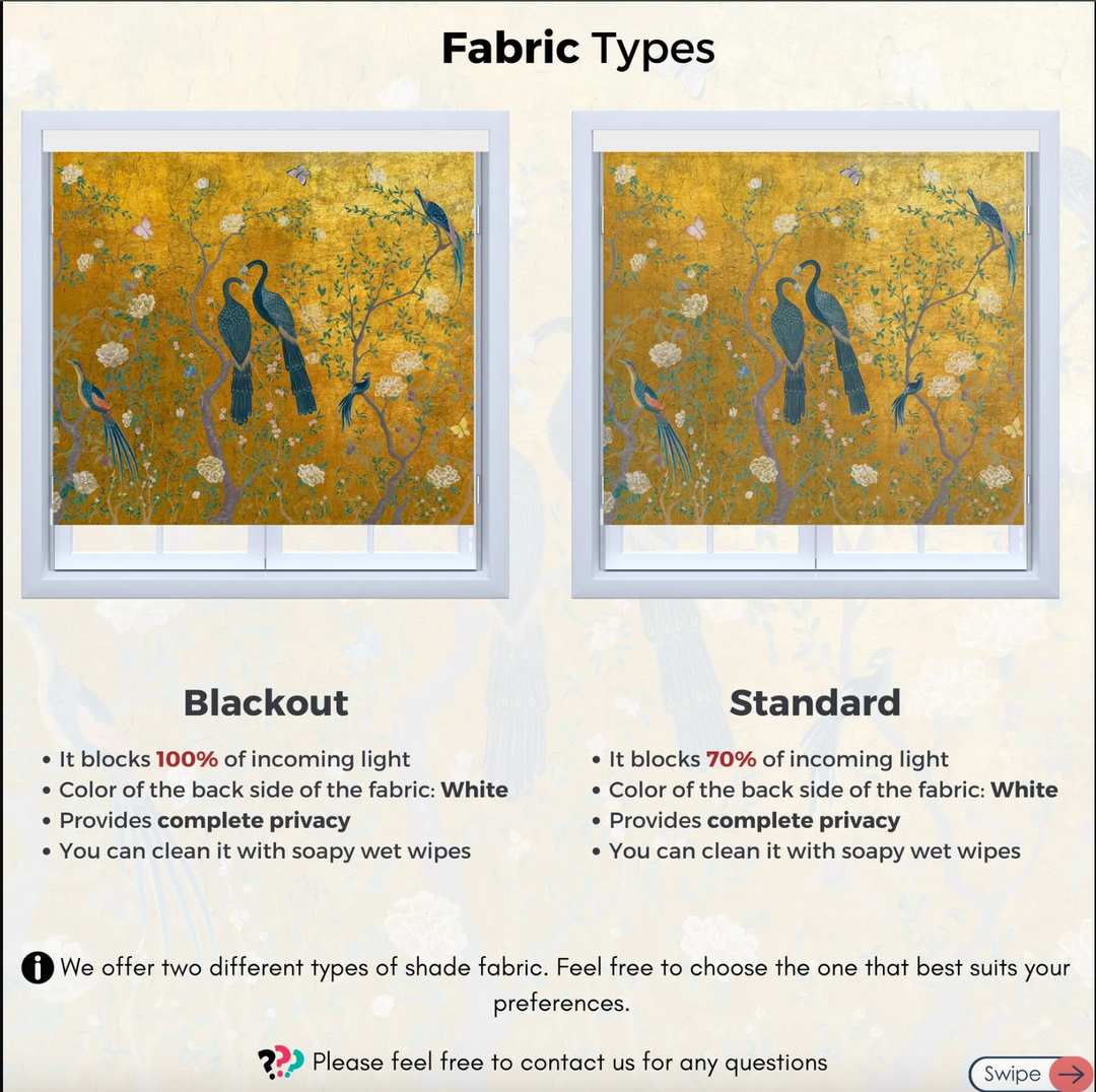 Yellow Chinoiserie Window Shades