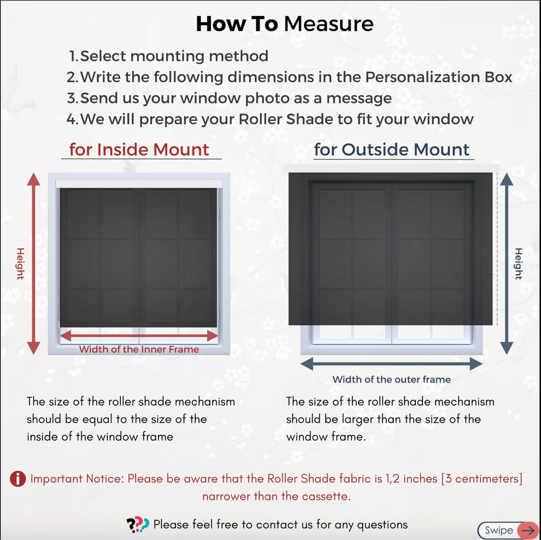 Brown Roller Shades with Birds