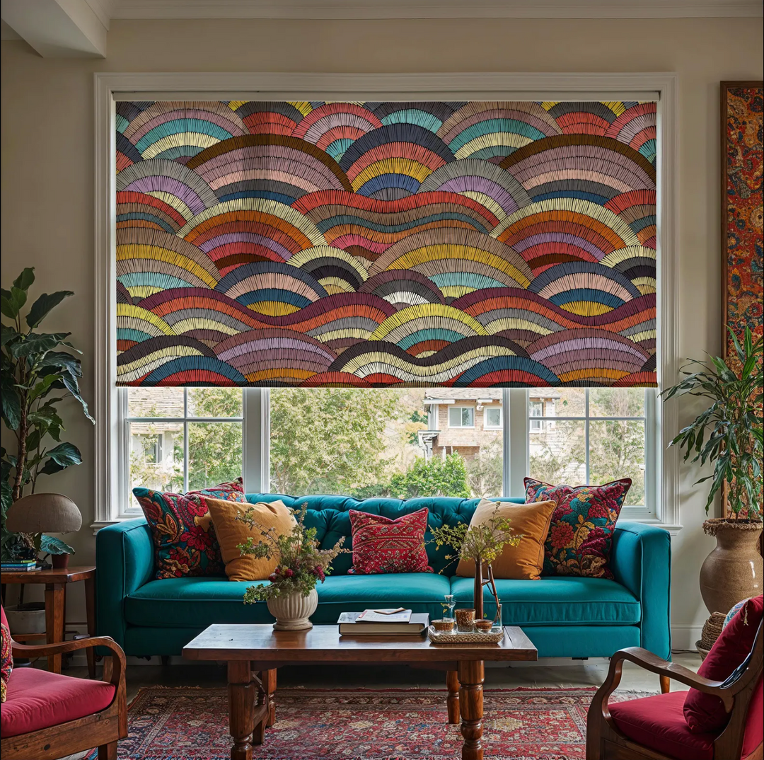 Rainbow Colored Window Shades