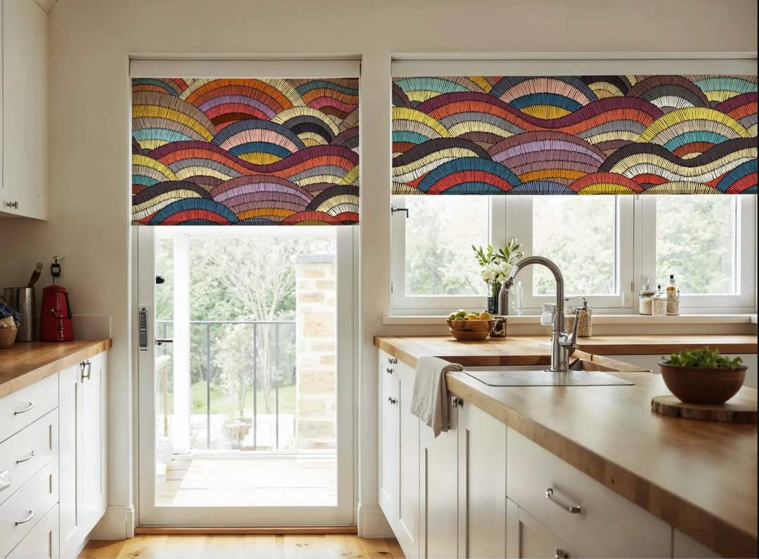 Rainbow Colored Window Shades
