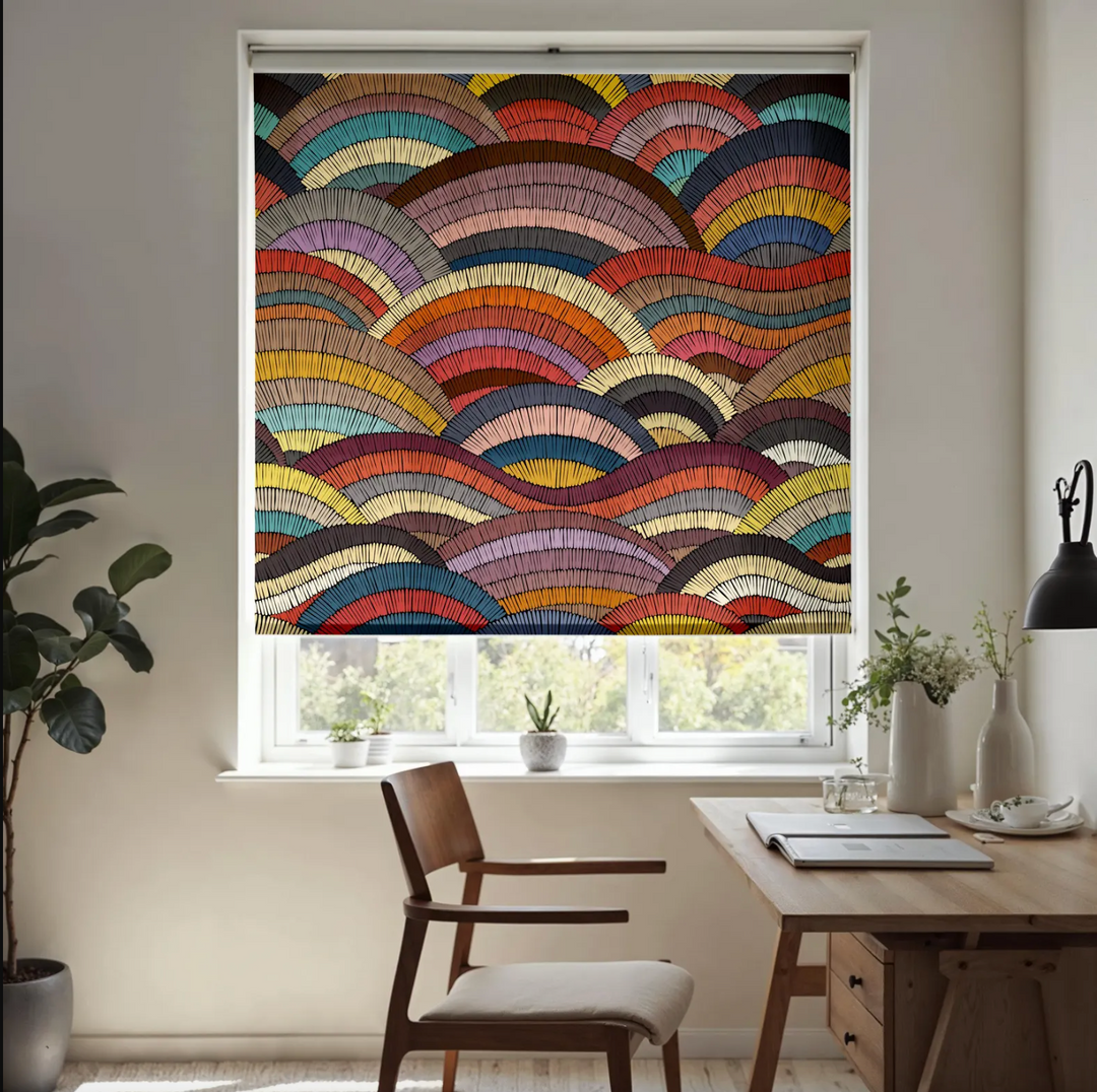 Rainbow Colored Window Shades