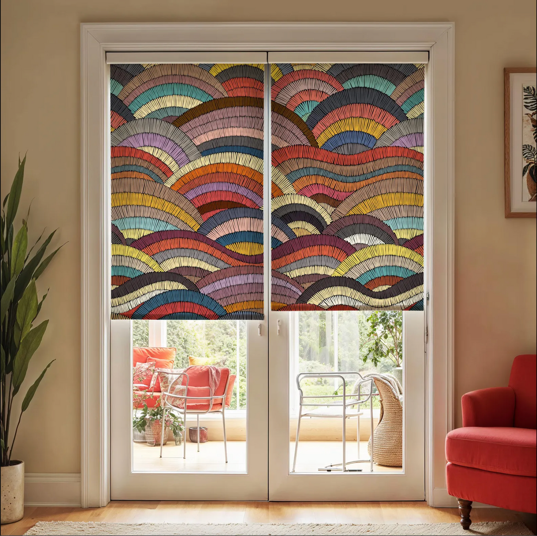 Rainbow Colored Window Shades