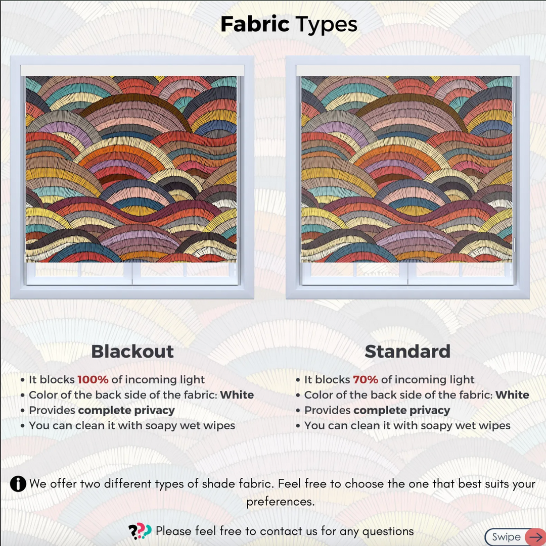 Rainbow Colored Window Shades