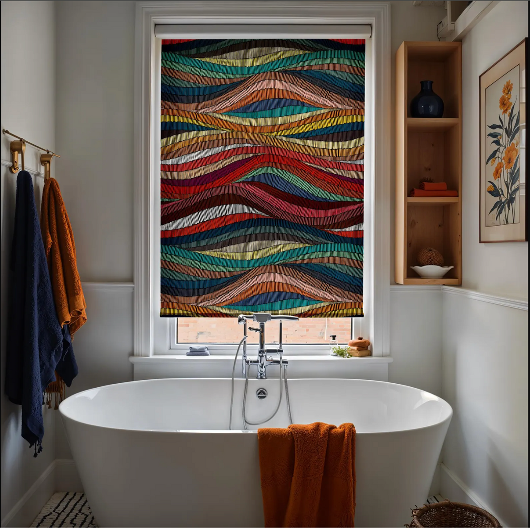 Rainbow Waves Roller Blinds