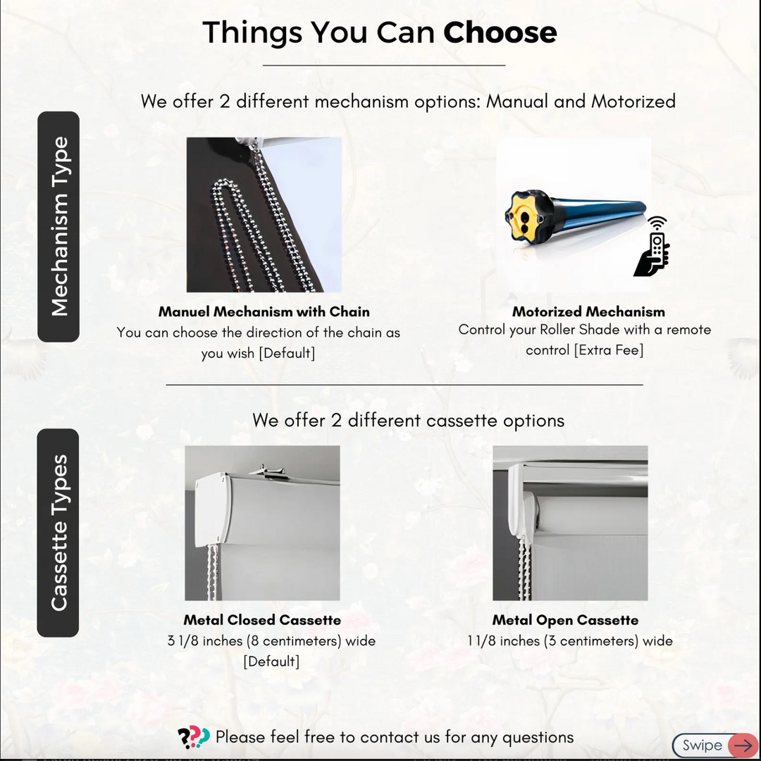 Chinoiserie Flowers and Birds Roller Blinds