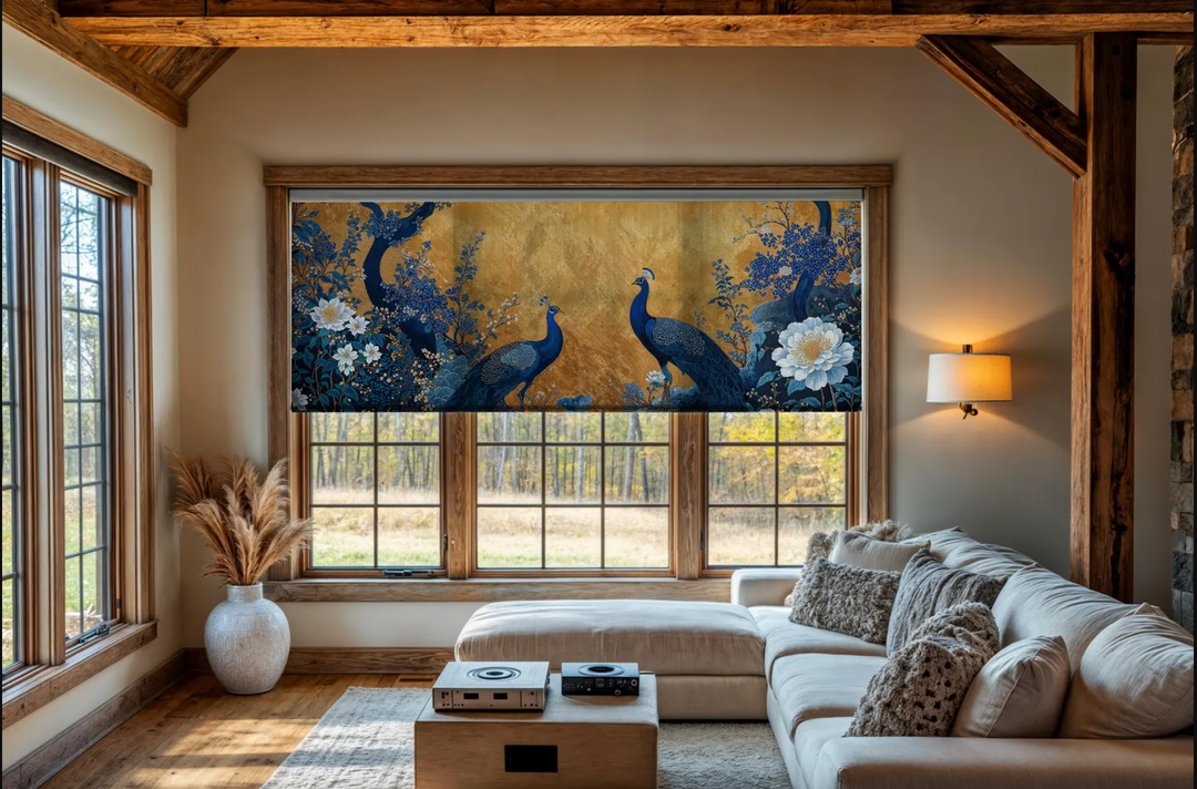 Yellow Chinoiserie Roller Shades