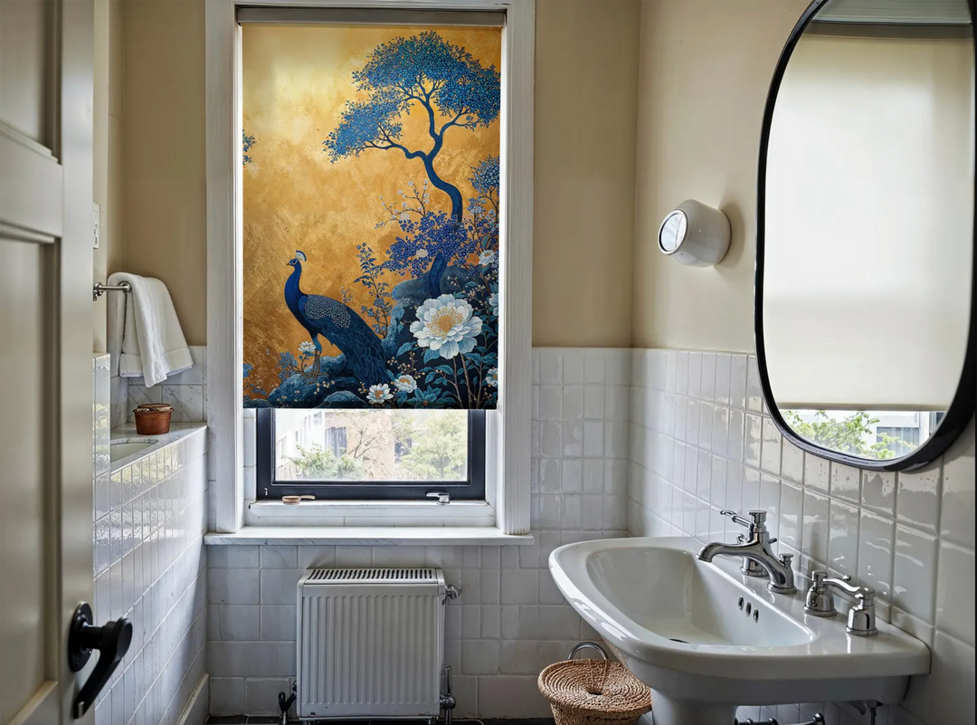 Yellow Chinoiserie Roller Shades