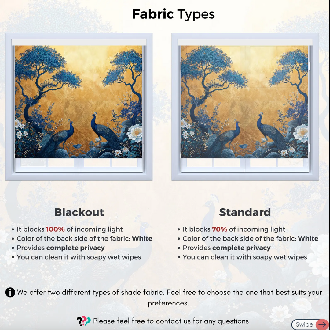 Yellow Chinoiserie Roller Shades