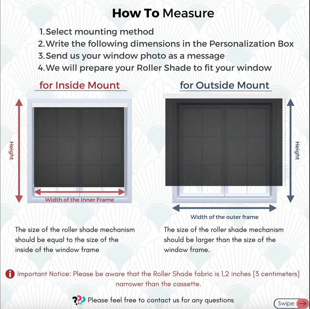 Green Art Deco Roller Shades