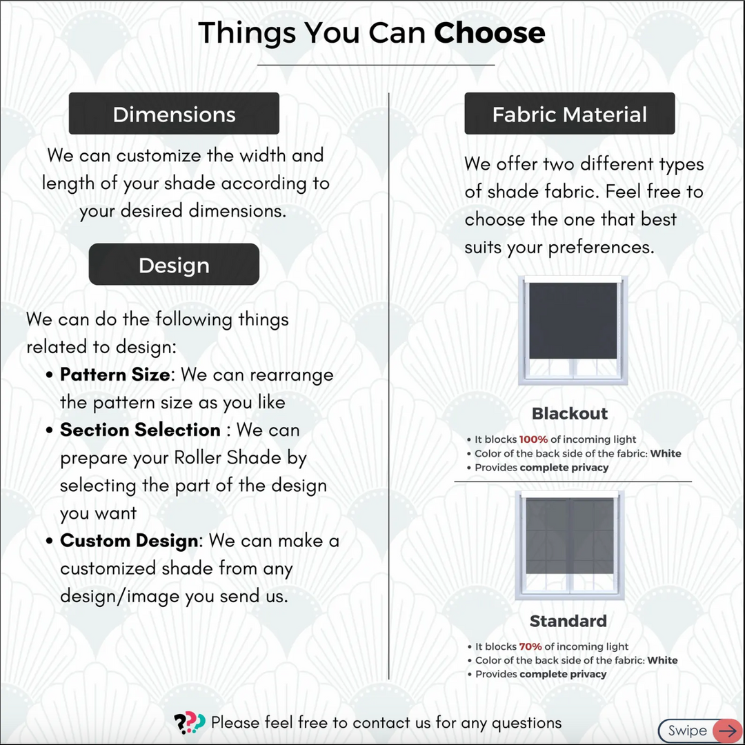 Green Art Deco Roller Shades