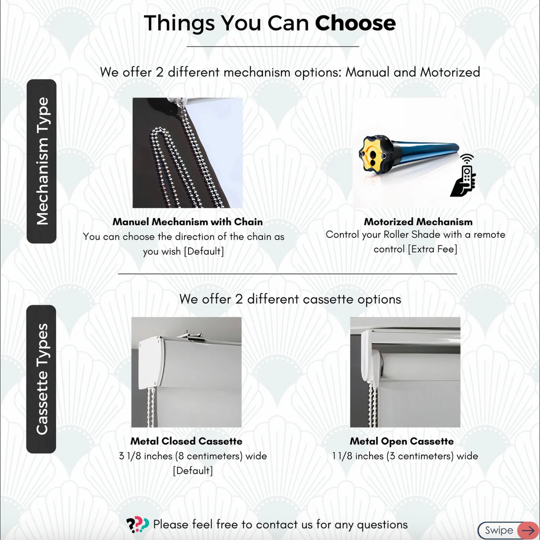 Green Art Deco Roller Shades