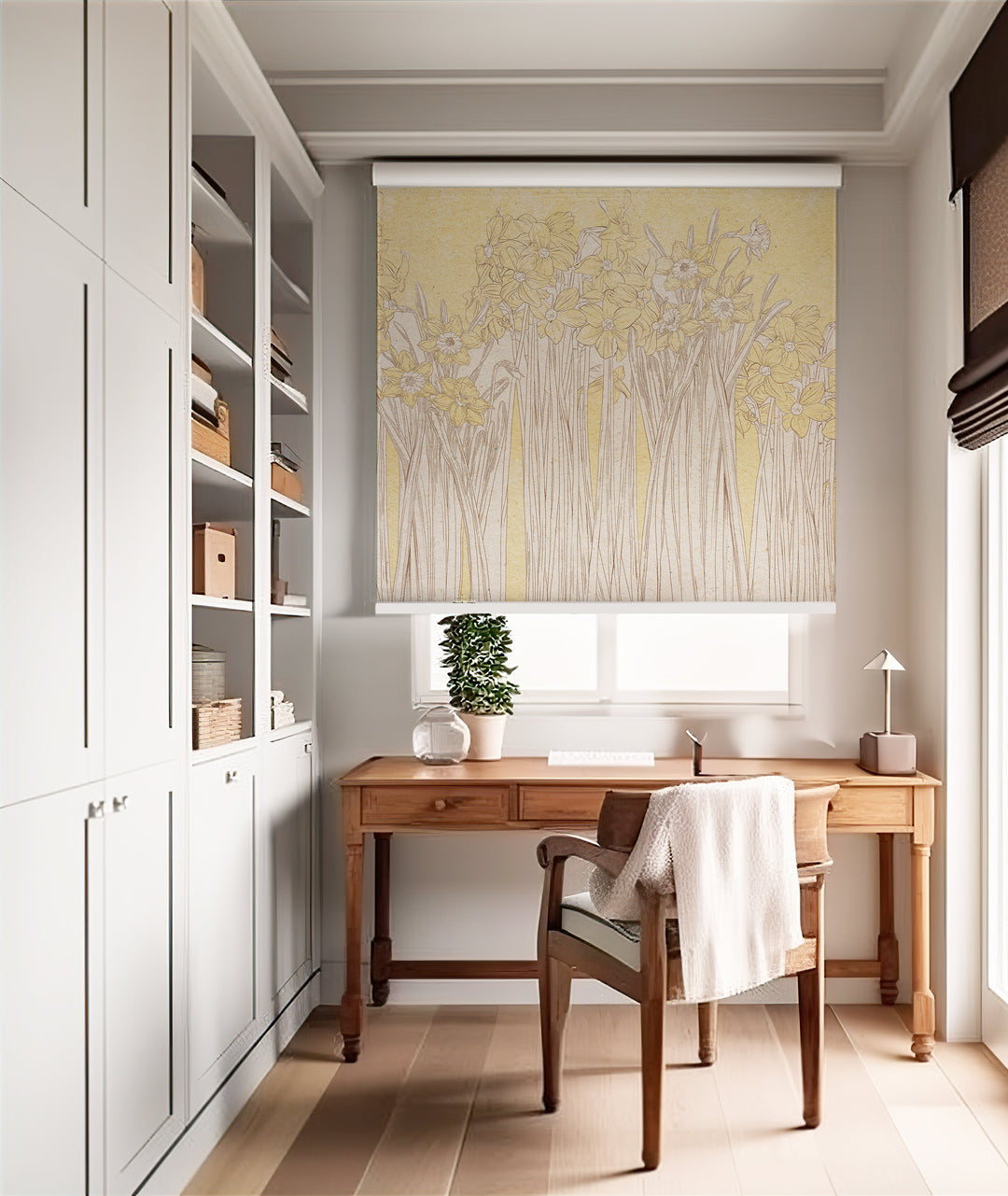 Beige Vintage Window Roller Shades