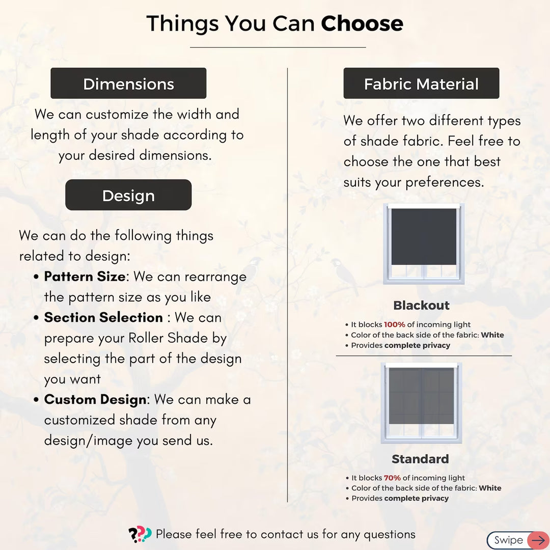 Gold Chinoiserie Roller Shades