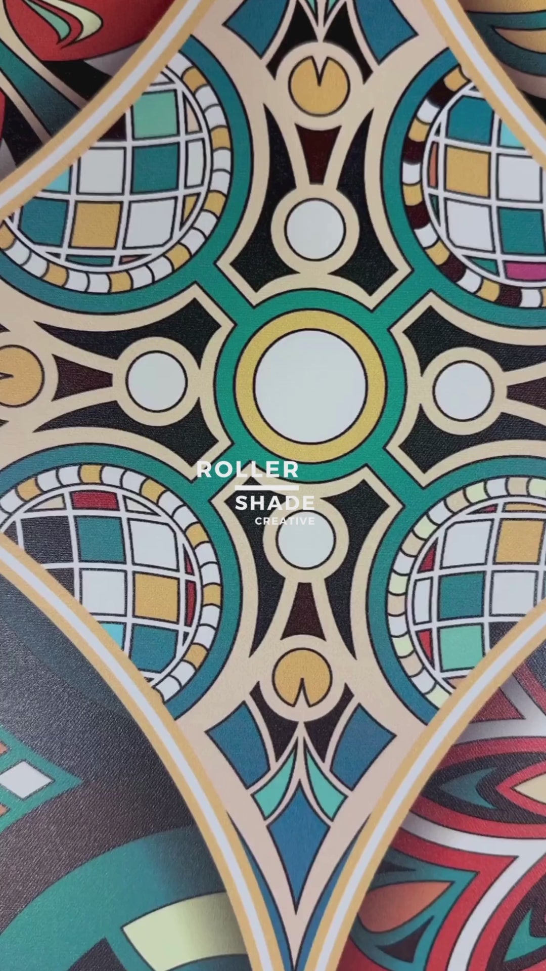 Colorful Vintage Roller Shades