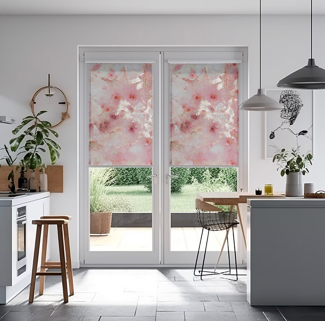 Pink Marble Texture Roller Shades