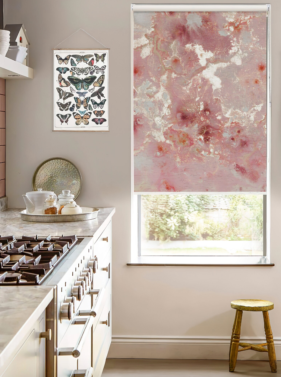 Pink Marble Texture Roller Shades