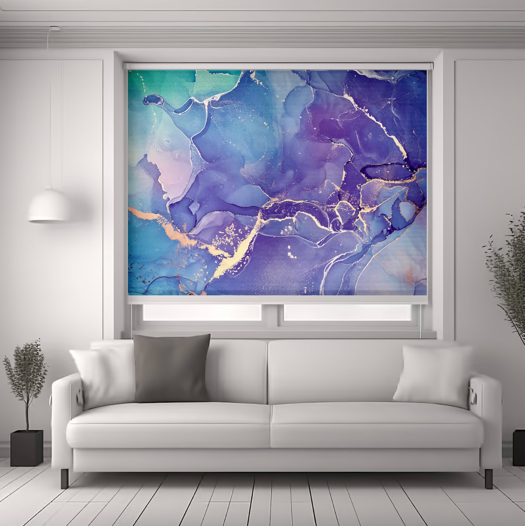 Abstract Purple Roller Shades