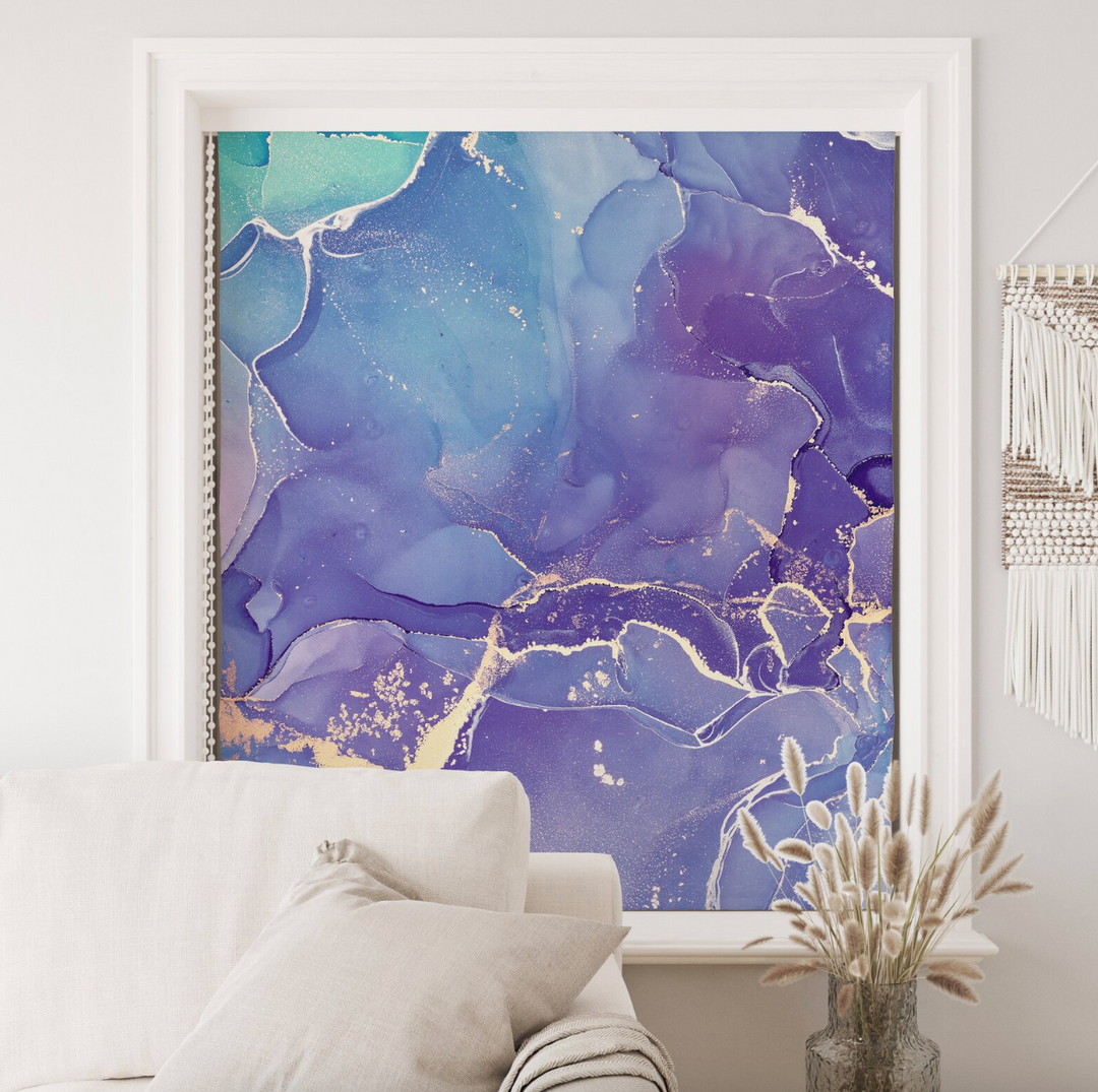 Abstract Purple Roller Shades