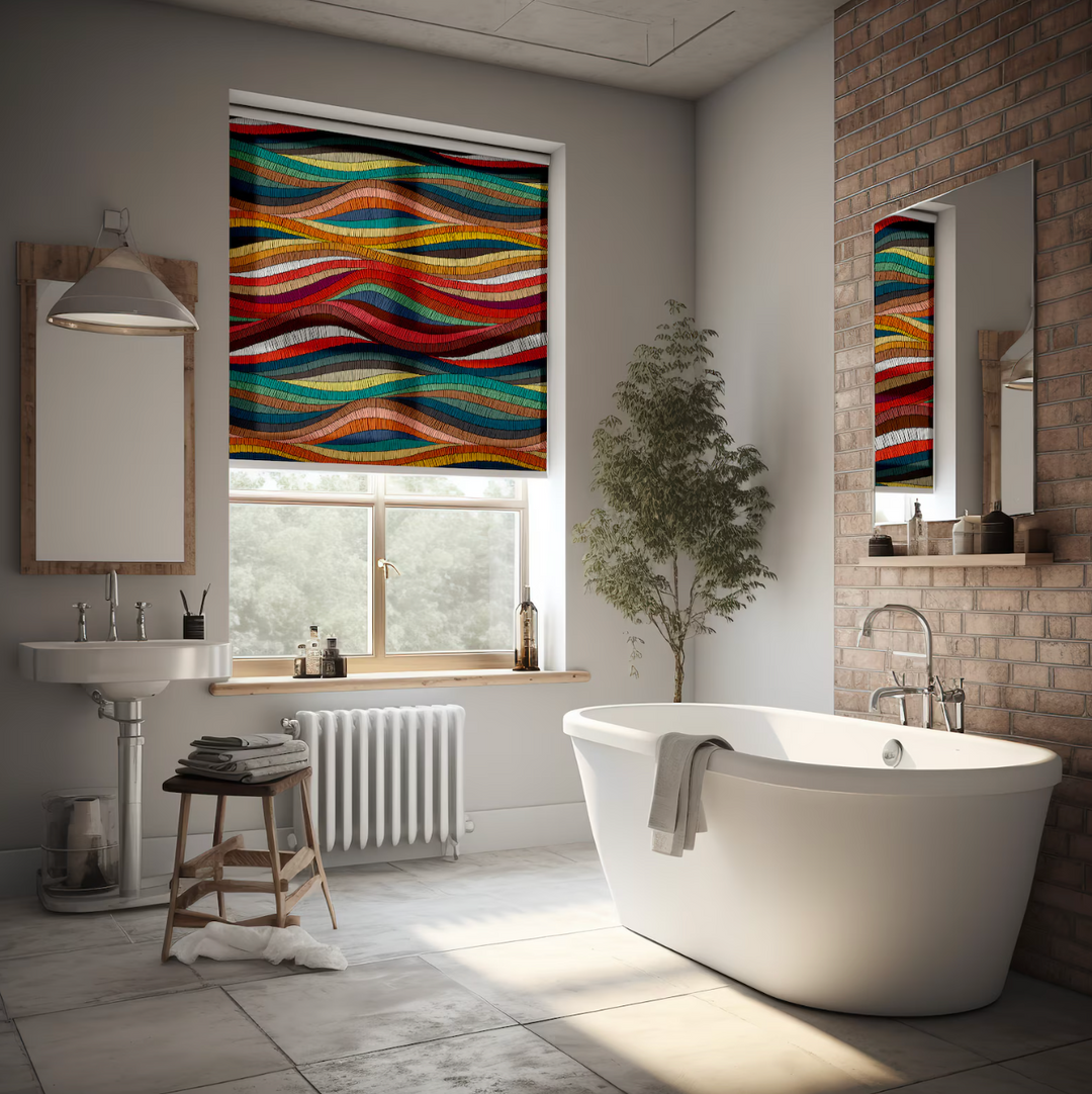 Rainbow Waves Roller Blinds