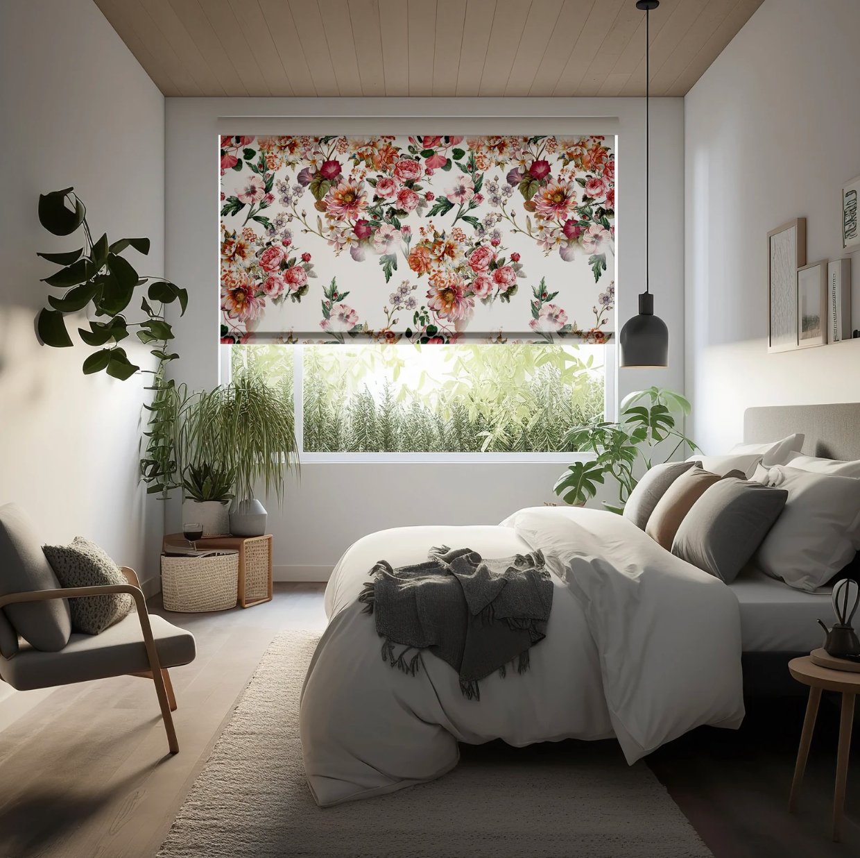 Beautiful Floral Roller Blinds - Roller Shade Creative