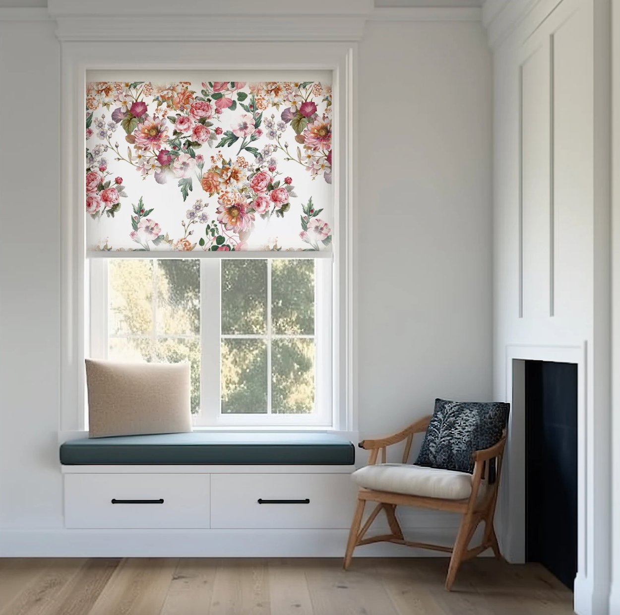 Beautiful Floral Roller Blinds - Roller Shade Creative