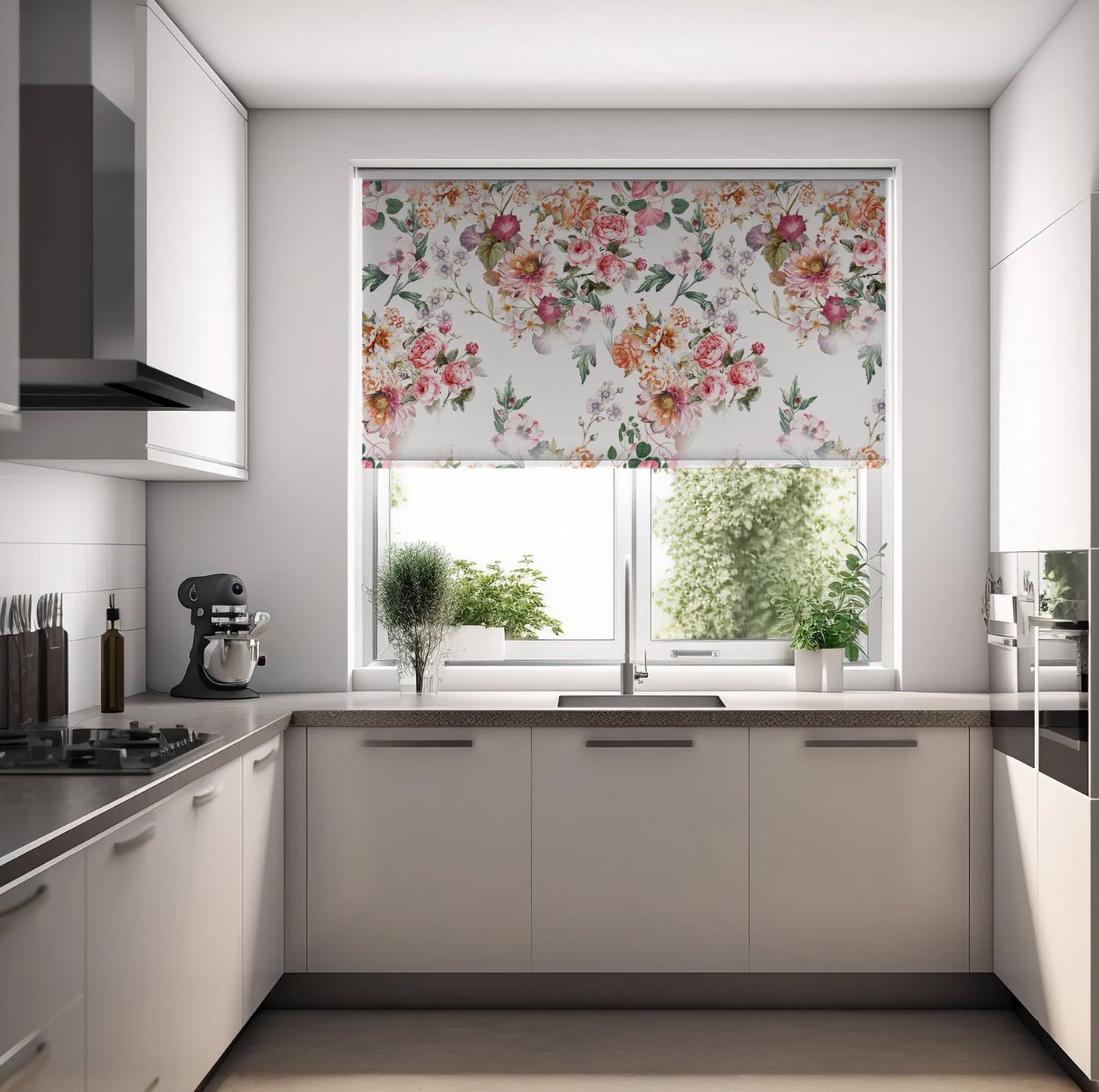 Beautiful Floral Roller Blinds - Roller Shade Creative