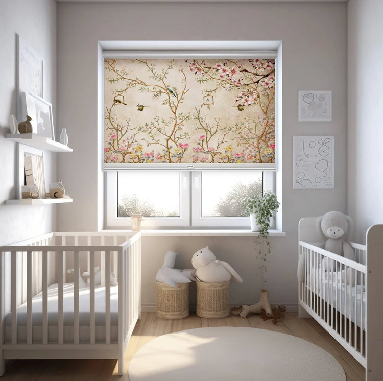 Beige Chinoiserie Roller Blinds - Roller Shade Creative