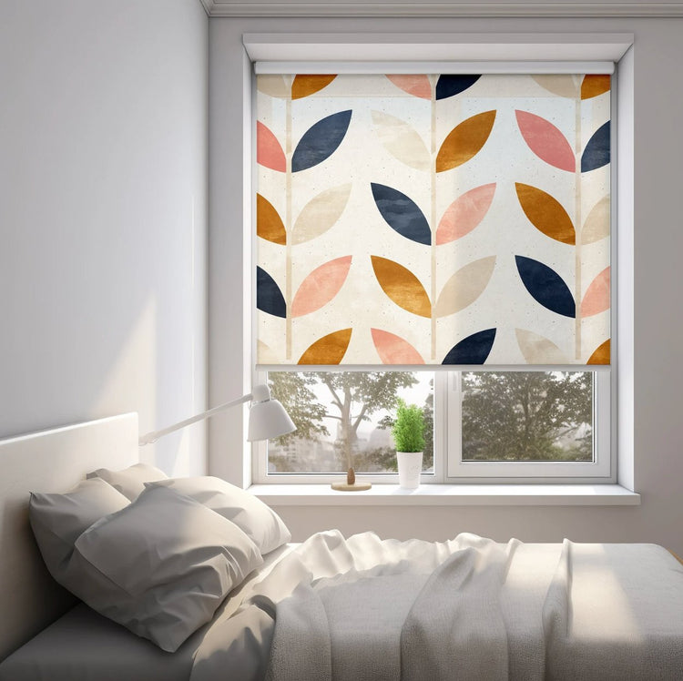 Colorful Leaves Window Shades - Roller Shade Creative