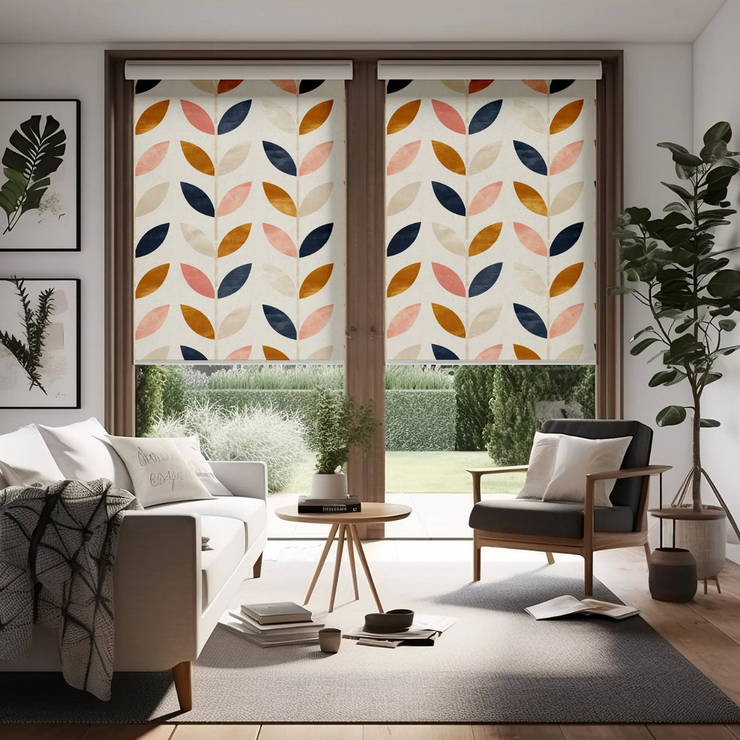 Colorful Leaves Window Shades - Roller Shade Creative