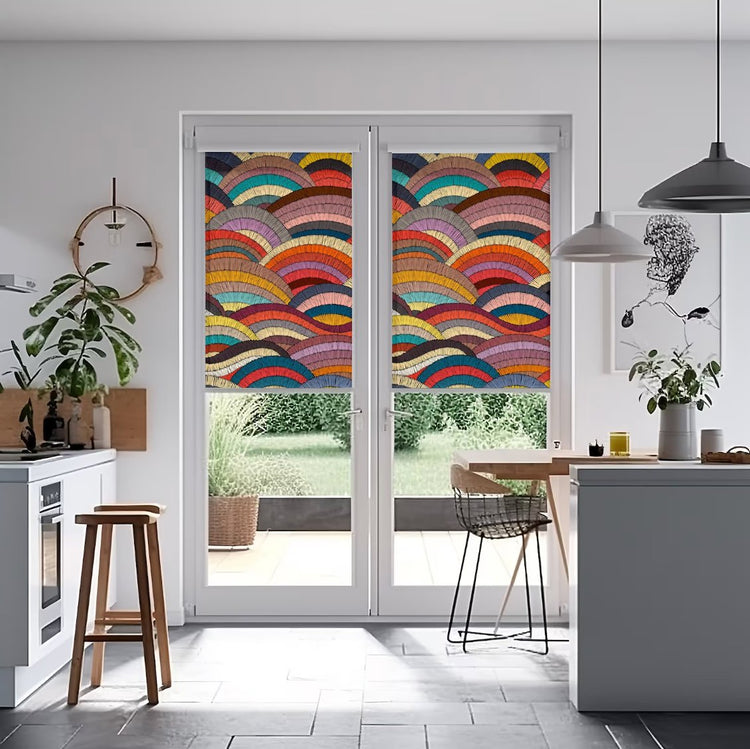 Colorful Rainbows Custom Window Shades - Roller Shade Creative