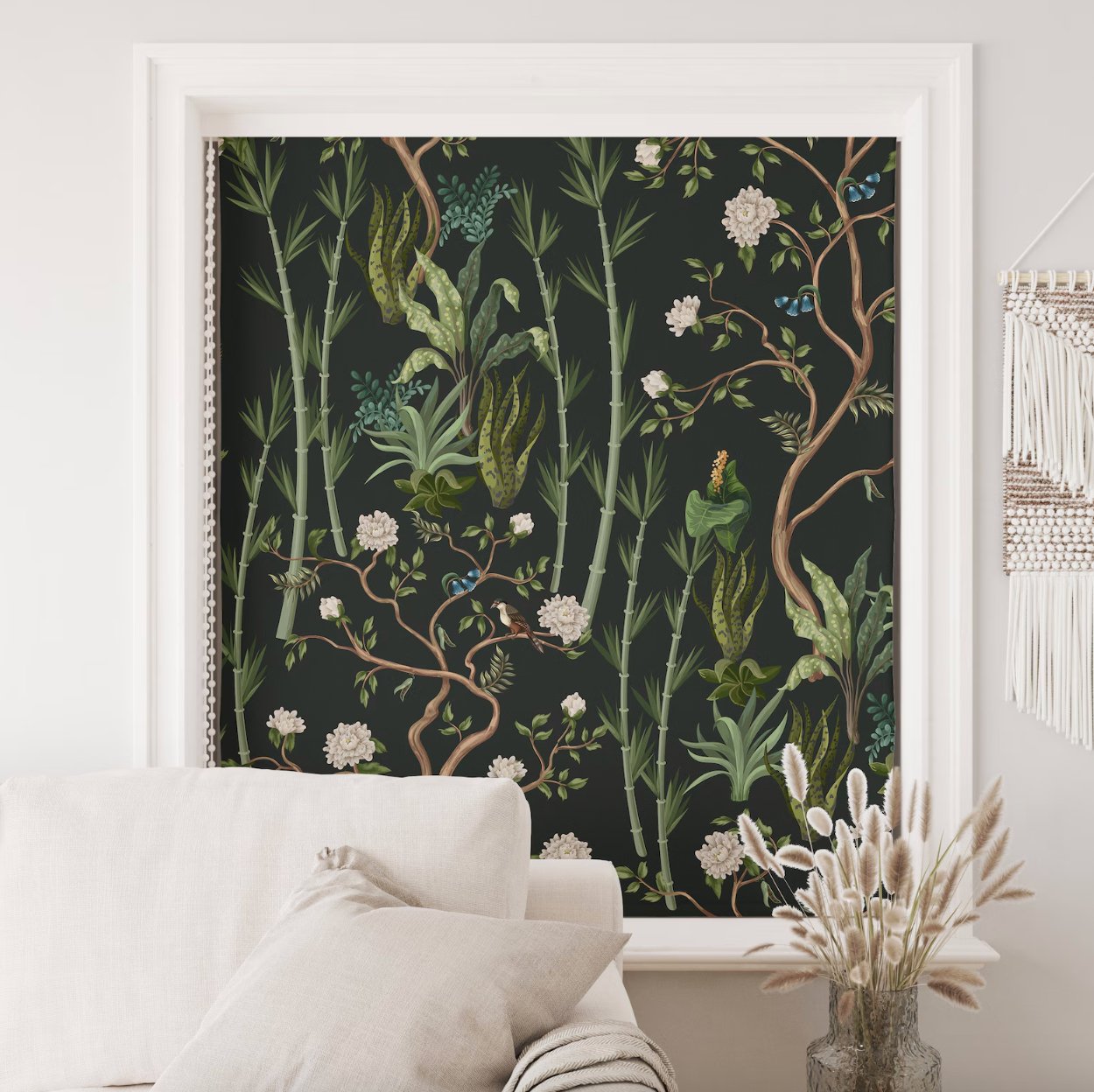 Dark Fern Botanical Roller Shades - Roller Shade Creative