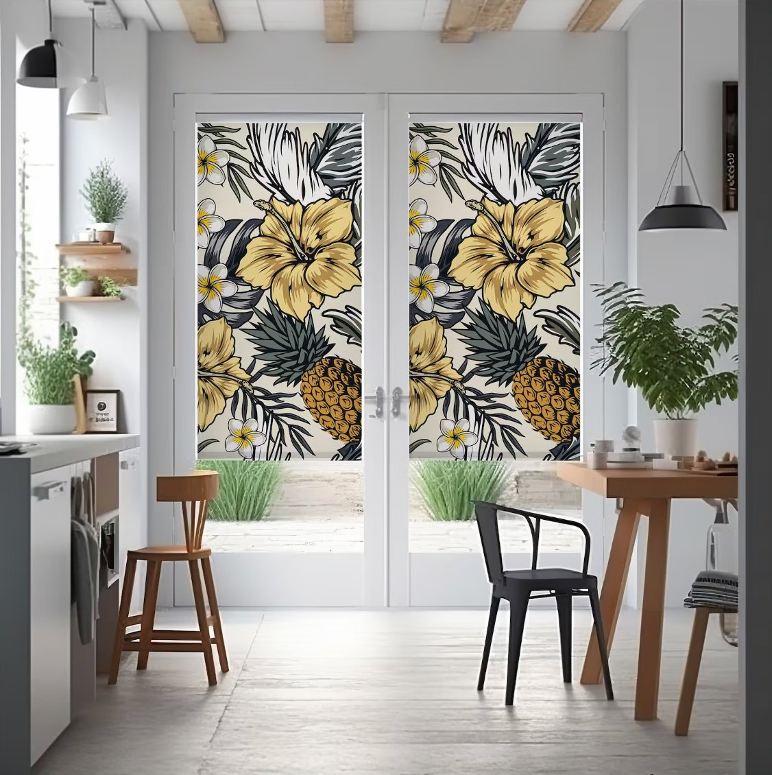 Floral Leaves Roller Shades - Roller Shade Creative