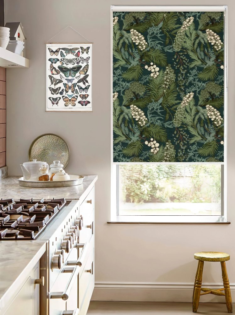 Green Fern Botanical Roller Blinds - Roller Shade Creative