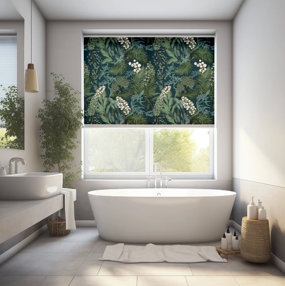 Green Fern Botanical Roller Blinds - Roller Shade Creative