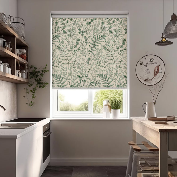 Greenery Fern Botanical Roller Shade - Roller Shade Creative