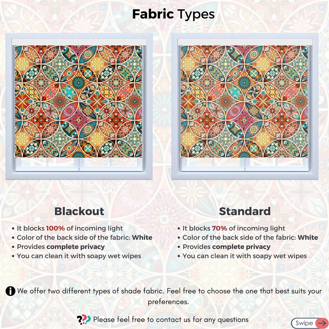 Colorful Vintage Roller Shades