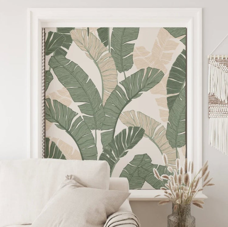 Large Banana Leaves Roller Shade - Roller Shade Creative