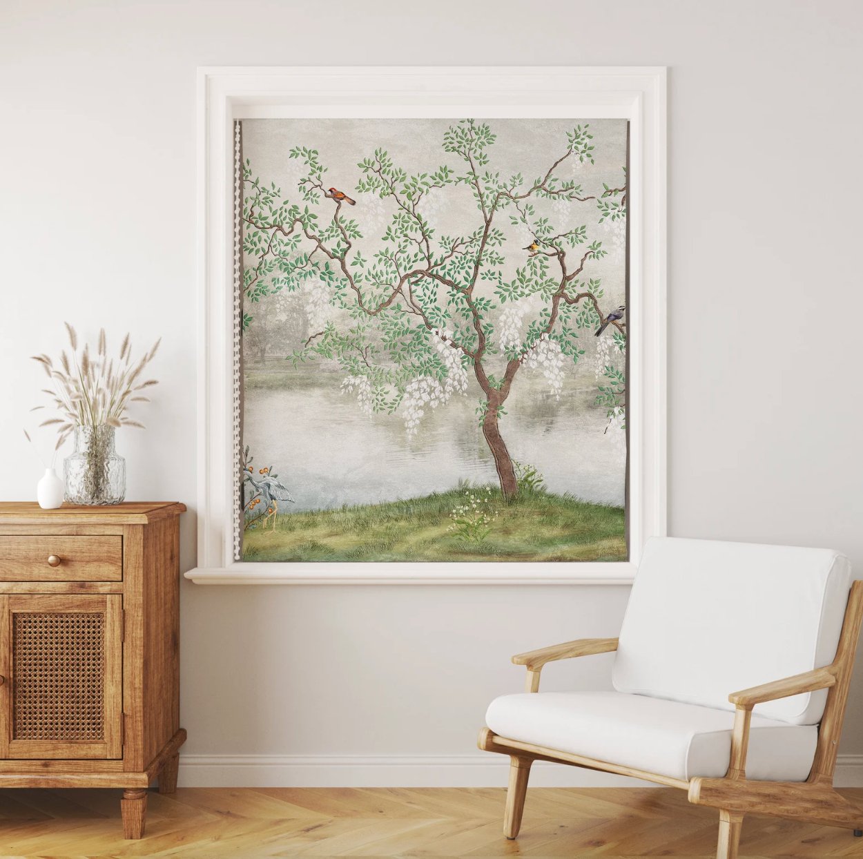 Lonely Tree Painting Roller Shade - Roller Shade Creative