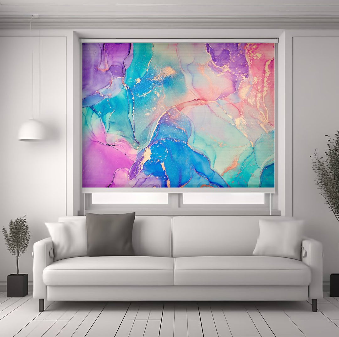 Marble Colorful Roller Blinds - Roller Shade Creative