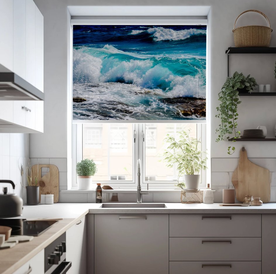 Ocean Landscape Roller Shade - Roller Shade Creative