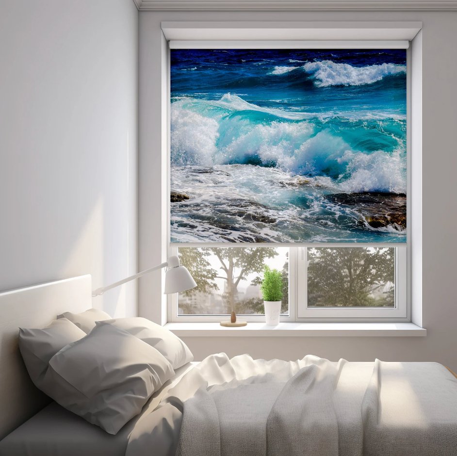 Ocean Landscape Roller Shade - Roller Shade Creative