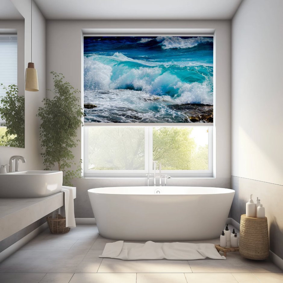 Ocean Landscape Roller Shade - Roller Shade Creative