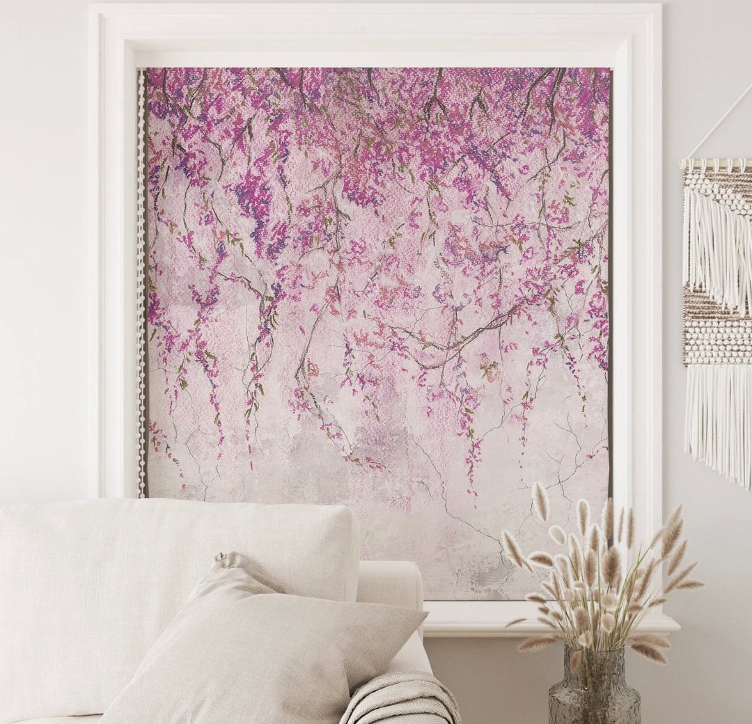 Sakura Branches Custom Window Treatments - Roller Shade Creative