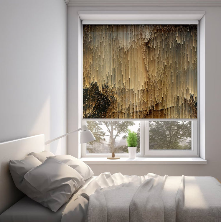 Scratched Gold Roller Shades - Roller Shade Creative