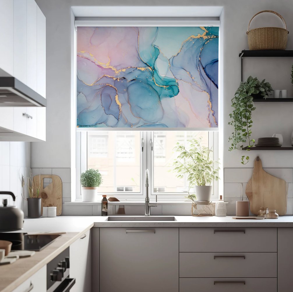 Soft Colors Marble Roller Blinds - Roller Shade Creative