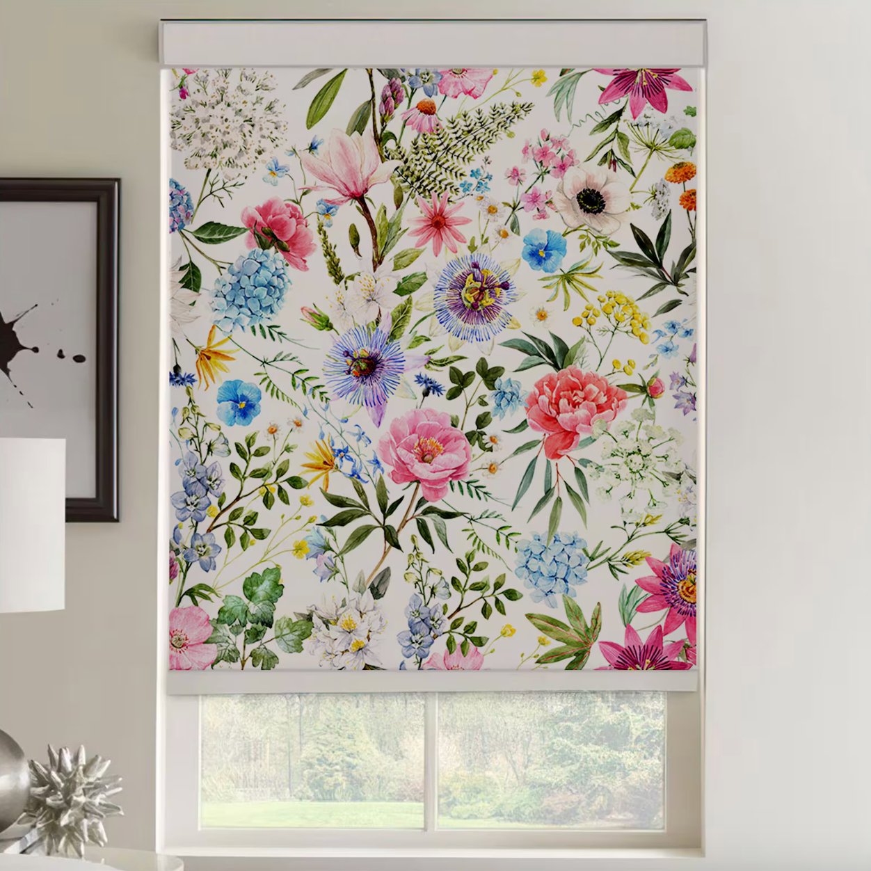 Summer Flowers Roller Shade - Roller Shade Creative