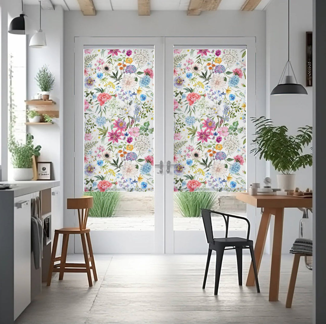 Summer Flowers Roller Shade - Roller Shade Creative