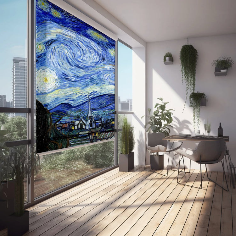 The Starry Night Roller Shade - Roller Shade Creative