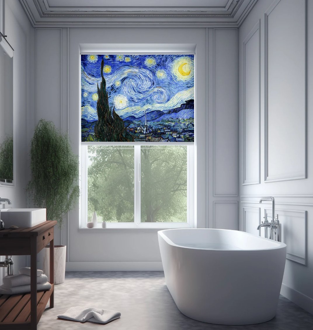 The Starry Night Roller Shade - Roller Shade Creative