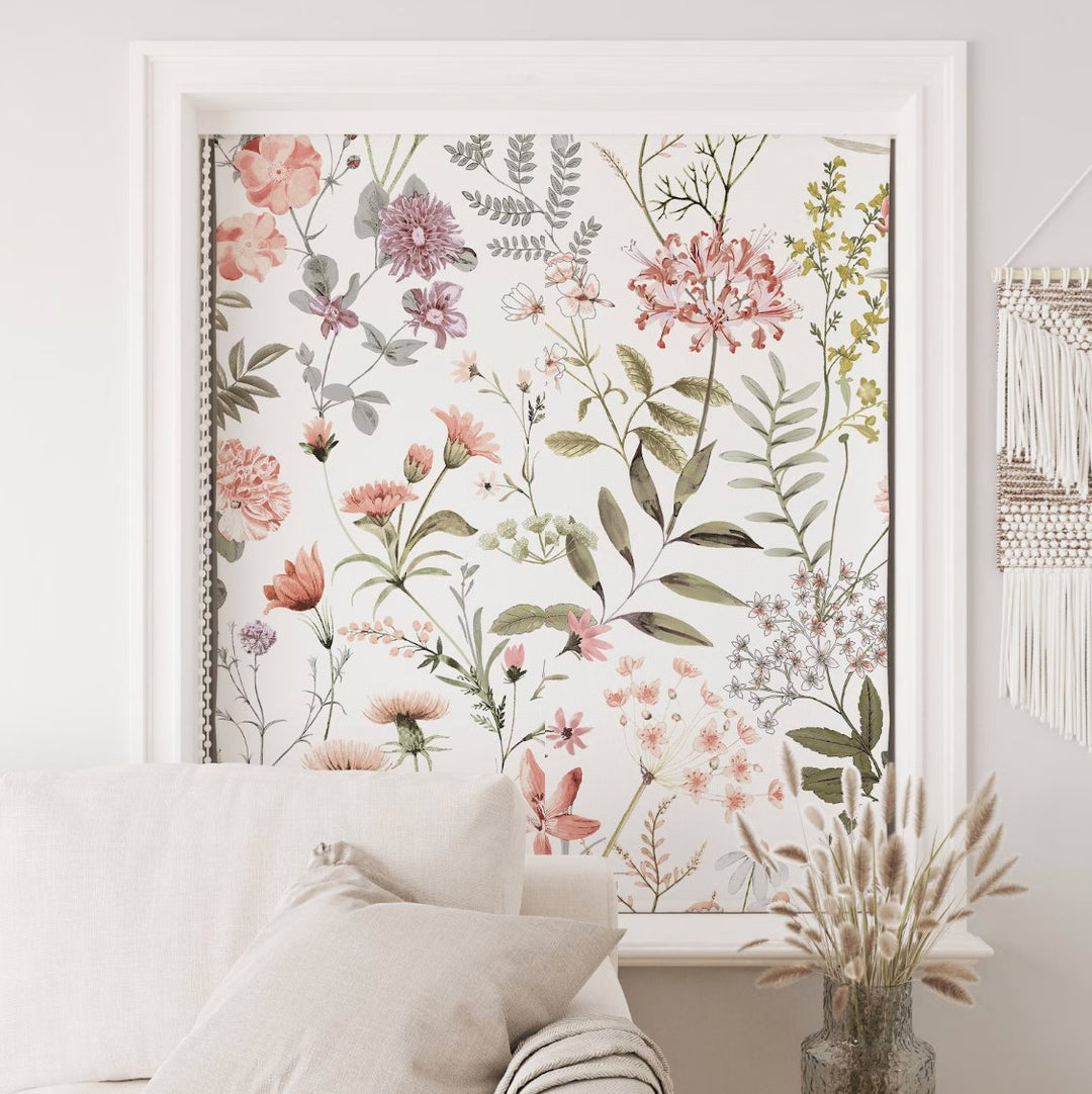 Watercolor Wild Floral Roller Blinds - Roller Shade Creative